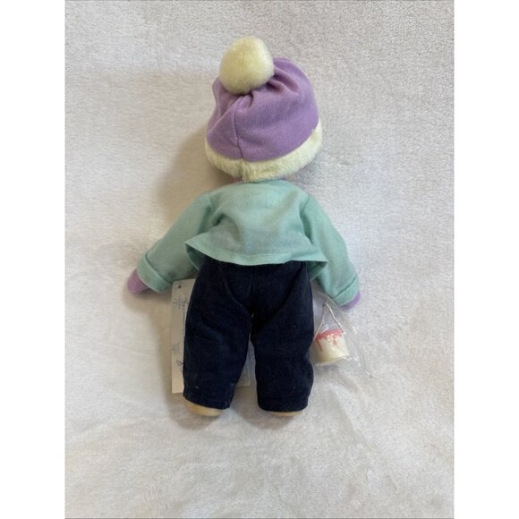 Rare Precious Moments "Sugar Town" Vinyl Boy Doll With Paint Can And Tag - Picture 7 of 12